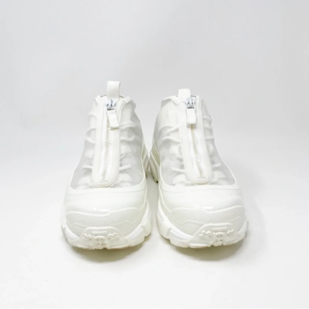 Burberry Arthur White Mesh Low Top Sneakers Chunky Shoes Made In Italy Size 37 - Picture 4 of 15